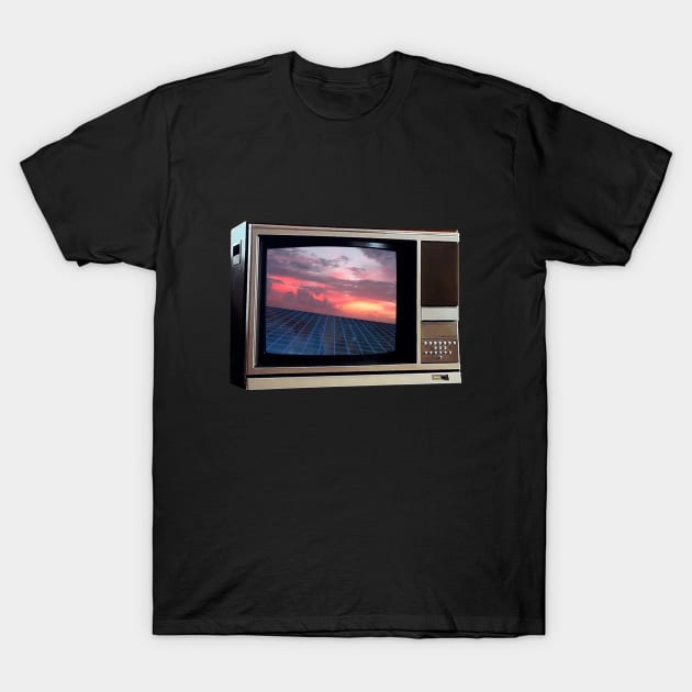 TV SET / GRID BEACH #2 T-Shirt by RickTurner